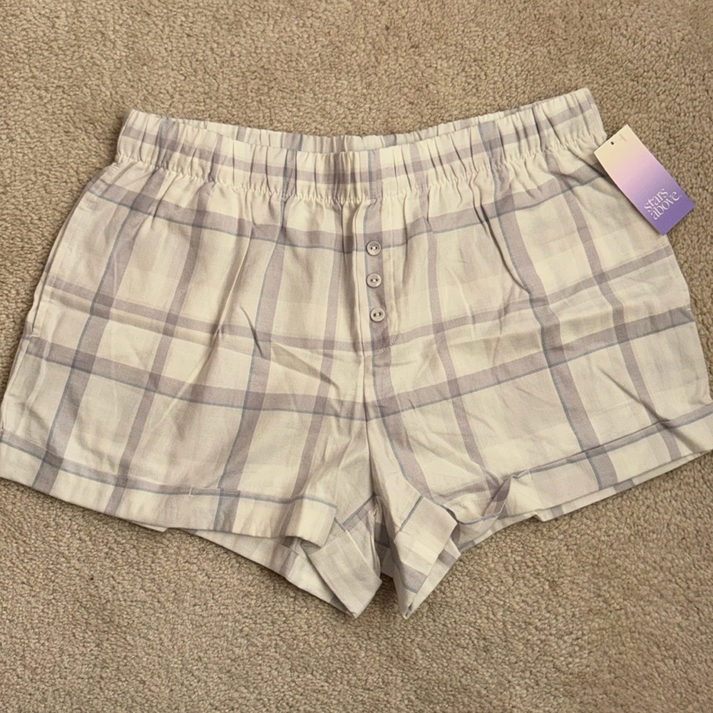 Plaid Flannel Pajama Shorts